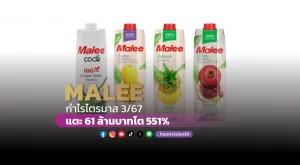 MALEE กำไรไตรมาส 3/67แตะ 61ล้านบาทโต 551%