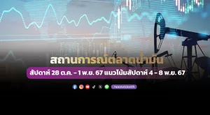 สถานการณ์ตลาดน้ำมัน สัปดาห์ 28 ต.ค. - 1 พ.ย. 67  แนวโน้มสัปดาห์ 4 - 8 พ.ย. 67