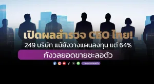 เปิดผลสำรวจ CEO ไทย 249 บริษัท! ยังวางแผนลงทุน แต่ 64% กังวลยอดขายชะลอตัว