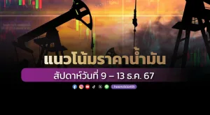 แนวโน้มราคาน้ำมันสัปดาห์วันที่ 9 – 13 ธ.ค. 67